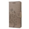 Kryty na mobil | Peňaženkové puzdro Embossing Pattern Motýľ a kvet tmavohnedé – Samsung Galaxy A13 5G | Kryty na mobil