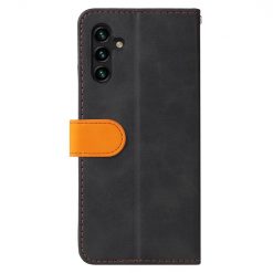 Peňaženkové puzdro Stitching čierno-oranžové – Samsung Galaxy A13 5G | Kryty na mobil Kryty na mobil | Peňaženkové puzdro Stitching čierno-oranžové – Samsung Galaxy A13 5G | Kryty na mobil
