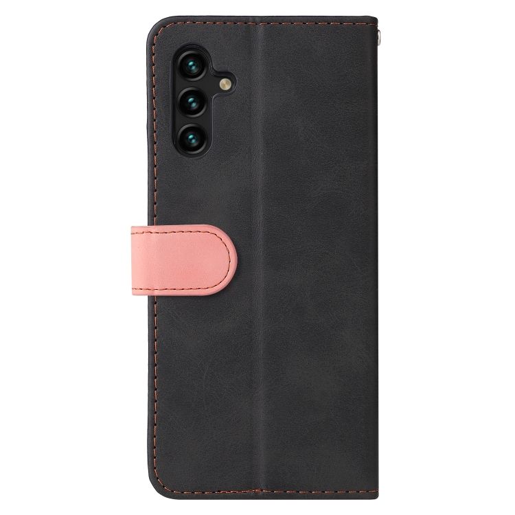 Peňaženkové puzdro Stitching čierno-ružové – Samsung Galaxy A13 5G | Kryty na mobil Kryty na mobil | Peňaženkové puzdro Stitching čierno-ružové – Samsung Galaxy A13 5G | Kryty na mobil