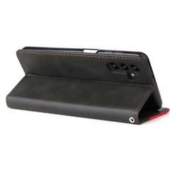 Peňaženkové puzdro Stitching čierno-červené – Samsung Galaxy A13 5G | Kryty na mobil Kryty na mobil | Peňaženkové puzdro Stitching čierno-červené – Samsung Galaxy A13 5G | Kryty na mobil