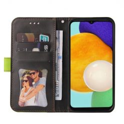 Kryty na mobil | Peňaženkové puzdro Stitching čierno-zelené – Samsung Galaxy A13 5G | Kryty na mobil