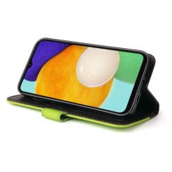 Kryty na mobil | Peňaženkové puzdro Stitching čierno-zelené – Samsung Galaxy A13 5G | Kryty na mobil