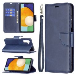 Peňaženkové puzdro Retro Lambskin modré – Samsung Galaxy A13 5G | Kryty na mobil Kryty na mobil | Peňaženkové puzdro Retro Lambskin modré – Samsung Galaxy A13 5G | Kryty na mobil