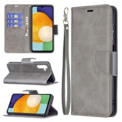 Peňaženkové puzdro Retro Lambskin sivé – Samsung Galaxy A13 5G | Kryty na mobil Kryty na mobil | Peňaženkové puzdro Retro Lambskin sivé – Samsung Galaxy A13 5G | Kryty na mobil