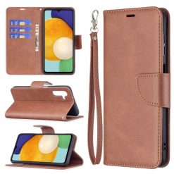 Peňaženkové puzdro Retro Lambskin hnedé – Samsung Galaxy A13 5G | Kryty na mobil Kryty na mobil | Peňaženkové puzdro Retro Lambskin hnedé – Samsung Galaxy A13 5G | Kryty na mobil