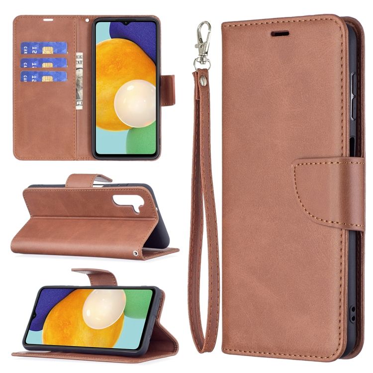 Peňaženkové puzdro Retro Lambskin hnedé – Samsung Galaxy A13 5G | Kryty na mobil Kryty na mobil | Peňaženkové puzdro Retro Lambskin hnedé – Samsung Galaxy A13 5G | Kryty na mobil