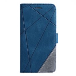 Kryty na mobil | Knižkové puzdro Rhombus modré – Samsung Galaxy S22 | Kryty na mobil