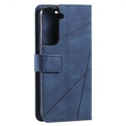 Kryty na mobil | Knižkové puzdro Rhombus modré – Samsung Galaxy S22 | Kryty na mobil
