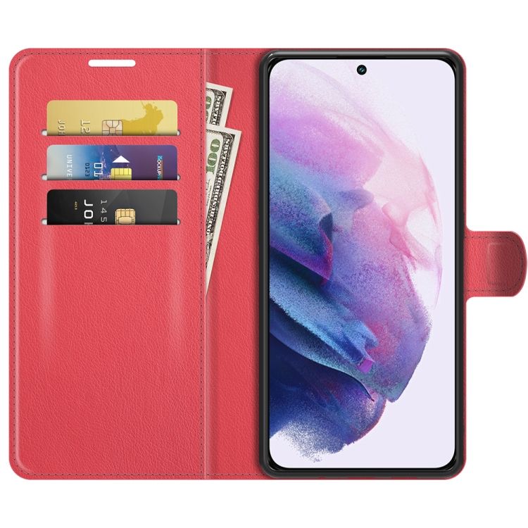 Peňaženkové puzdro Litchi červené – Samsung Galaxy S22 | Kryty na mobil Kryty na mobil | Peňaženkové puzdro Litchi červené – Samsung Galaxy S22 | Kryty na mobil