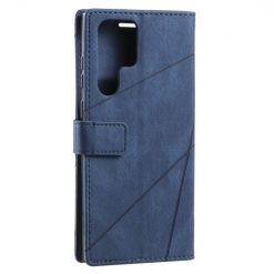 Kryty na mobil | Knižkové puzdro Rhombus modré – Samsung Galaxy S22 Ultra | Kryty na mobil