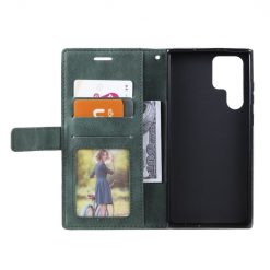 Kryty na mobil | Knižkové puzdro Rhombus zelené – Samsung Galaxy S22 Ultra | Kryty na mobil