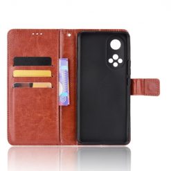 Kryty na mobil | Knižkové puzdro Shockproof Horse Texture hnedé – Huawei Nova 9 / Honor 50 | Kryty na mobil
