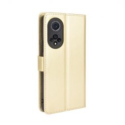 Kryty na mobil | Knižkové puzdro Shockproof Horse Texture zlaté – Huawei Nova 9 / Honor 50 | Kryty na mobil