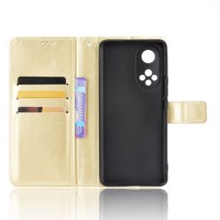 Kryty na mobil | Knižkové puzdro Shockproof Horse Texture zlaté – Huawei Nova 9 / Honor 50 | Kryty na mobil