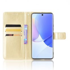 Kryty na mobil | Knižkové puzdro Shockproof Horse Texture zlaté – Huawei Nova 9 / Honor 50 | Kryty na mobil