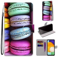 Kryty na mobil | Knižkové puzdro Trendy Cross case Makronky – Samsung Galaxy A13 5G | Kryty na mobil