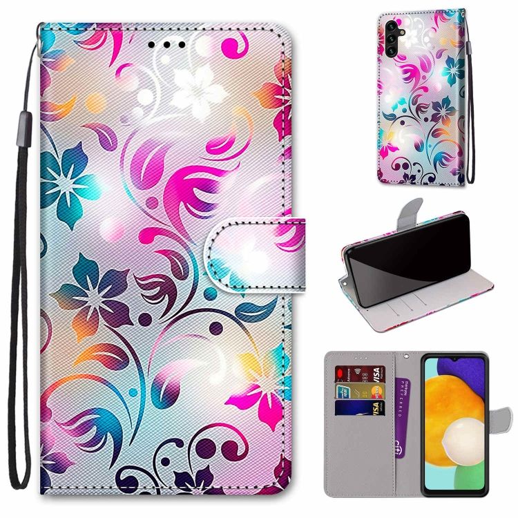 Knižkové puzdro Trendy Cross case Pestrofarebný kvet – Samsung Galaxy A13 5G | Kryty na mobil Kryty na mobil | Knižkové puzdro Trendy Cross case Pestrofarebný kvet – Samsung Galaxy A13 5G | Kryty na mobil