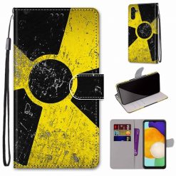 Kryty na mobil | Knižkové puzdro Trendy Cross case Rádioaktívny symbol – Samsung Galaxy A13 5G | Kryty na mobil