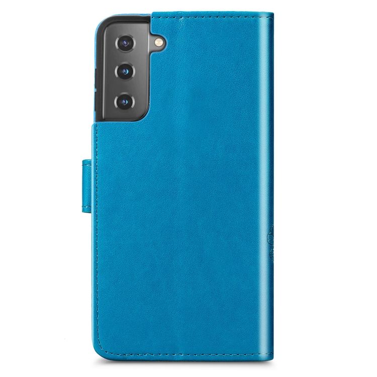 Peňaženkové puzdro Embossing Pattern Štvorlístok modré – Samsung Galaxy S22+ (S22 Plus) | Kryty na mobil Kryty na mobil | Peňaženkové puzdro Embossing Pattern Štvorlístok modré – Samsung Galaxy S22+ (S22 Plus) | Kryty na mobil