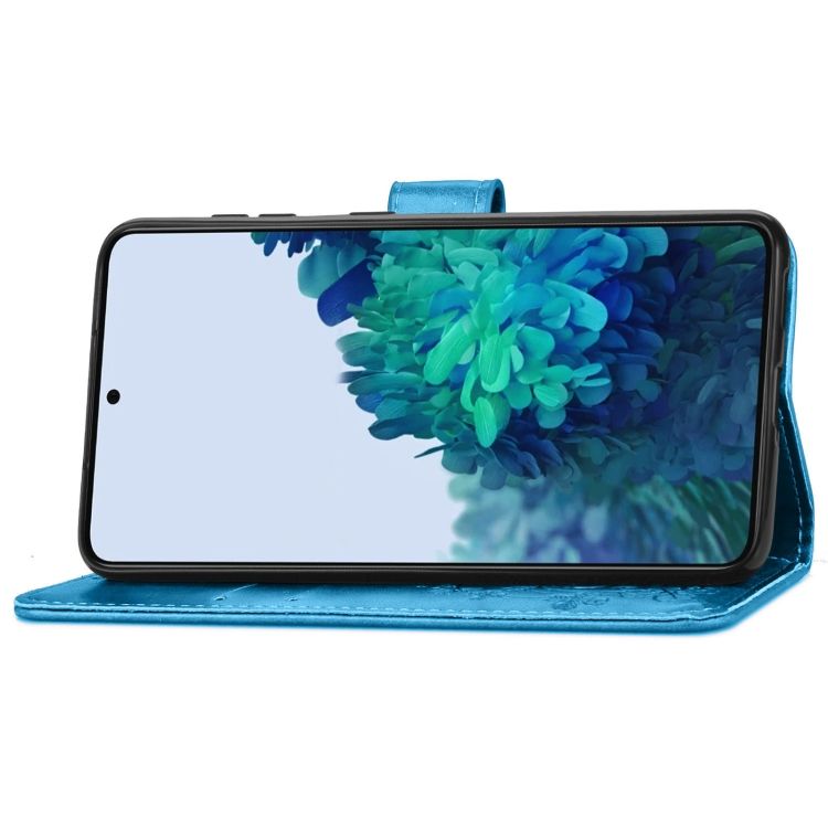 Peňaženkové puzdro Embossing Pattern Štvorlístok modré – Samsung Galaxy S22+ (S22 Plus) | Kryty na mobil Kryty na mobil | Peňaženkové puzdro Embossing Pattern Štvorlístok modré – Samsung Galaxy S22+ (S22 Plus) | Kryty na mobil