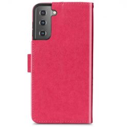 Peňaženkové puzdro Embossing Pattern Štvorlístok ružové – Samsung Galaxy S22 | Kryty na mobil Kryty na mobil | Peňaženkové puzdro Embossing Pattern Štvorlístok ružové – Samsung Galaxy S22 | Kryty na mobil
