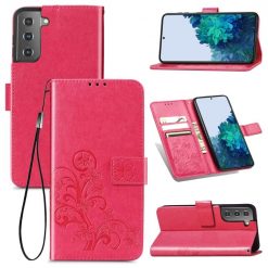 Peňaženkové puzdro Embossing Pattern Štvorlístok ružové – Samsung Galaxy S22 | Kryty na mobil Kryty na mobil | Peňaženkové puzdro Embossing Pattern Štvorlístok ružové – Samsung Galaxy S22 | Kryty na mobil