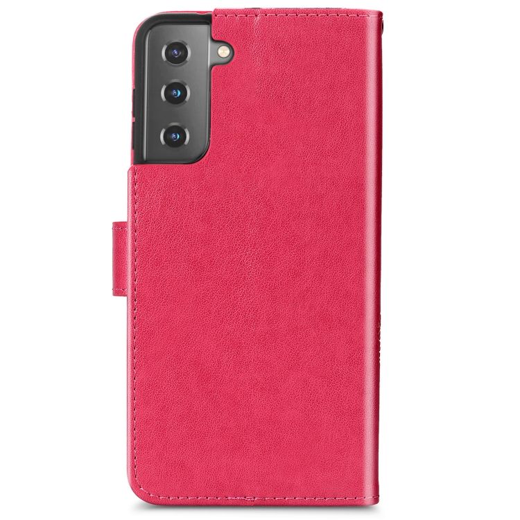 Peňaženkové puzdro Embossing Pattern Štvorlístok ružové – Samsung Galaxy S22+ (S22 Plus) | Kryty na mobil Kryty na mobil | Peňaženkové puzdro Embossing Pattern Štvorlístok ružové – Samsung Galaxy S22+ (S22 Plus) | Kryty na mobil