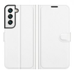 Peňaženkové puzdro Litchi biele – Samsung Galaxy S22+ (S22 Plus)