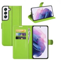 Kryty na mobil | Peňaženkové puzdro Litchi limetkové – Samsung Galaxy S22 | Kryty na mobil