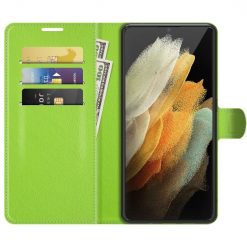 Kryty na mobil | Peňaženkové puzdro Litchi limetkové – Samsung Galaxy S22 Ultra | Kryty na mobil
