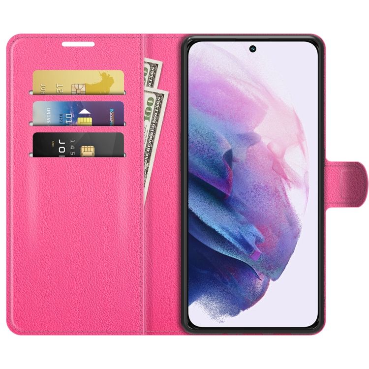 Peňaženkové puzdro Litchi ružové – Samsung Galaxy S22+ (S22 Plus) | Kryty na mobil Kryty na mobil | Peňaženkové puzdro Litchi ružové – Samsung Galaxy S22+ (S22 Plus) | Kryty na mobil