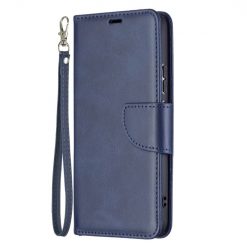 Kryty na mobil | Peňaženkové puzdro Retro Lambskin modré – Samsung Galaxy S22+ (S22 Plus) | Kryty na mobil