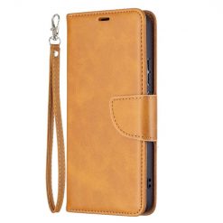 Kryty na mobil | Peňaženkové puzdro Retro Lambskin žlté – Samsung Galaxy S22+ (S22 Plus) | Kryty na mobil