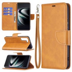 Kryty na mobil | Peňaženkové puzdro Retro Lambskin žlté – Samsung Galaxy S22+ (S22 Plus) | Kryty na mobil