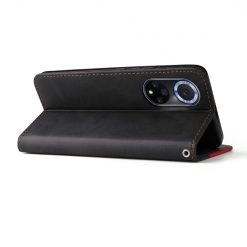 Kryty na mobil | Peňaženkové puzdro Stitching čierno-červené – Huawei Nova 9 / Honor 50 | Kryty na mobil