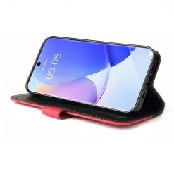 Kryty na mobil | Peňaženkové puzdro Stitching čierno-červené – Huawei Nova 9 / Honor 50 | Kryty na mobil