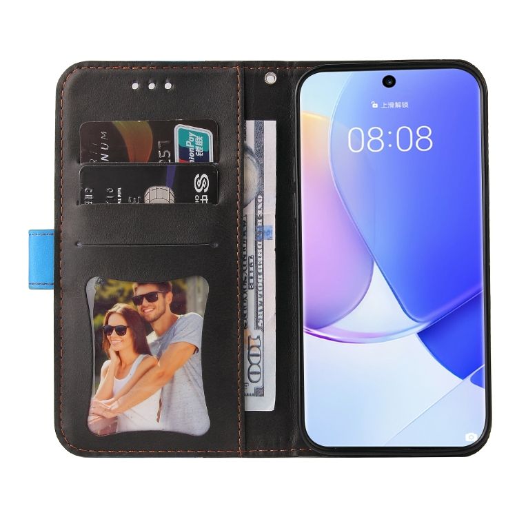 Peňaženkové puzdro Stitching čierno-modré – Huawei Nova 9 / Honor 50 | Kryty na mobil Kryty na mobil | Peňaženkové puzdro Stitching čierno-modré – Huawei Nova 9 / Honor 50 | Kryty na mobil