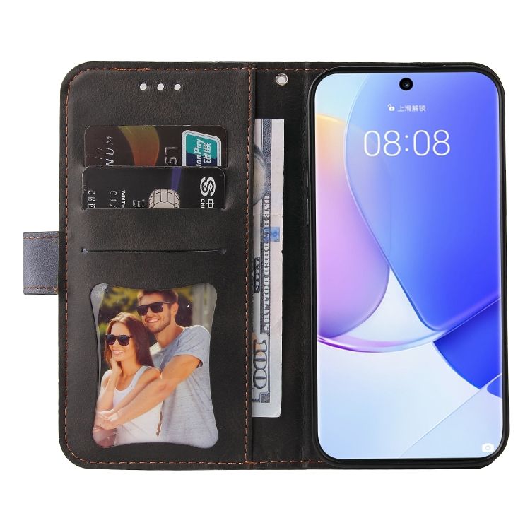 Peňaženkové puzdro Stitching čierno-sivé – Huawei Nova 9 / Honor 50 | Kryty na mobil Kryty na mobil | Peňaženkové puzdro Stitching čierno-sivé – Huawei Nova 9 / Honor 50 | Kryty na mobil