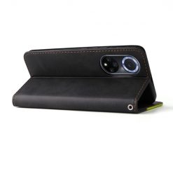 Kryty na mobil | Peňaženkové puzdro Stitching čierno-zelené – Huawei Nova 9 / Honor 50 | Kryty na mobil