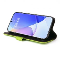 Kryty na mobil | Peňaženkové puzdro Stitching čierno-zelené – Huawei Nova 9 / Honor 50 | Kryty na mobil