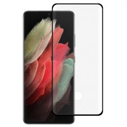 Tvrdené sklo celopovrchové čierne – Samsung Galaxy S22 Ultra