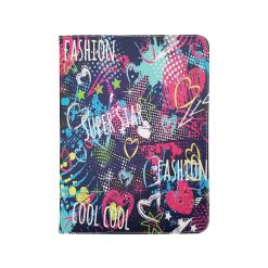 Kryty na mobil | Univerzálne knižkové puzdro Graffiti girl pre tablet so 9 – 10 palcovým displejom | Kryty na mobil