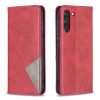 Kryty na mobil | Knižkové puzdro Rhombus hnedé – Samsung Galaxy S21 FE | Kryty na mobil