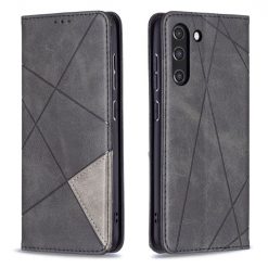 Kryty na mobil | Knižkové puzdro Rhombus čierne – Samsung Galaxy S21 FE | Kryty na mobil