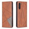 Kryty na mobil | Knižkové puzdro Rhombus žlté – Samsung Galaxy S21 FE | Kryty na mobil