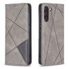 Kryty na mobil | Knižkové puzdro Rhombus modré – Samsung Galaxy S21 FE | Kryty na mobil