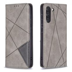 Kryty na mobil | Knižkové puzdro Rhombus sivé – Samsung Galaxy S21 FE | Kryty na mobil