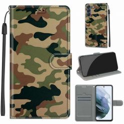 Knižkové puzdro Trendy Cross case Kamufláž – Samsung Galaxy S21 FE