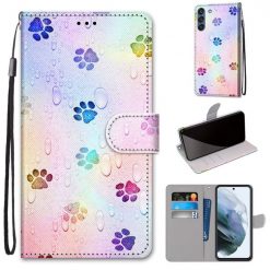 Kryty na mobil | Knižkové puzdro Trendy Cross case Labky – Samsung Galaxy S21 FE | Kryty na mobil