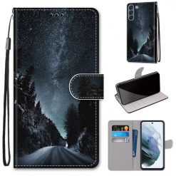 Kryty na mobil | Knižkové puzdro Trendy Cross case Nočná obloha – Samsung Galaxy S21 FE | Kryty na mobil